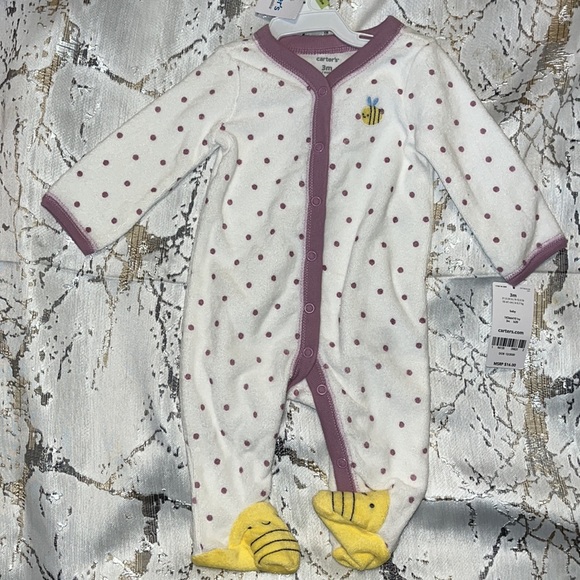 6 piece lot mixed footies onsies  some NWT Carters / First Impressions 3 month - Picture 9 of 15